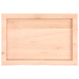 Étagère murale 60x40x(2-6) cm bois de chêne massif non traité