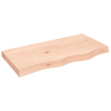 Étagère murale 80x40x(2-6) cm bois de chêne massif non traité