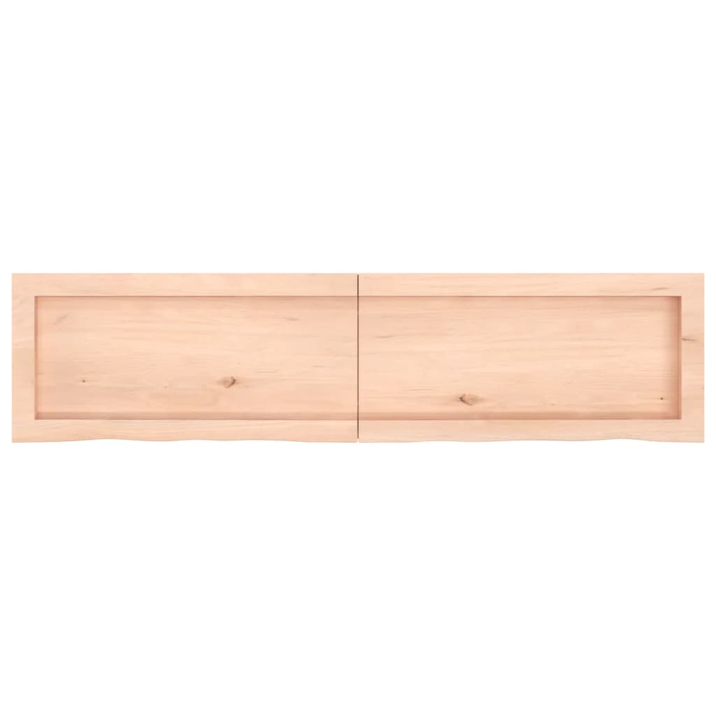 Étagère murale 120x30x(2-4) cm bois de chêne massif non traité