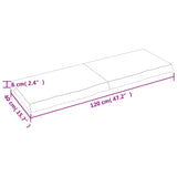 Étagère murale 120x40x(2-6) cm bois de chêne massif non traité