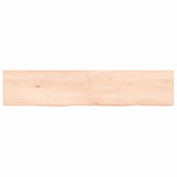 Étagère murale 140x30x(2-4) cm bois de chêne massif non traité