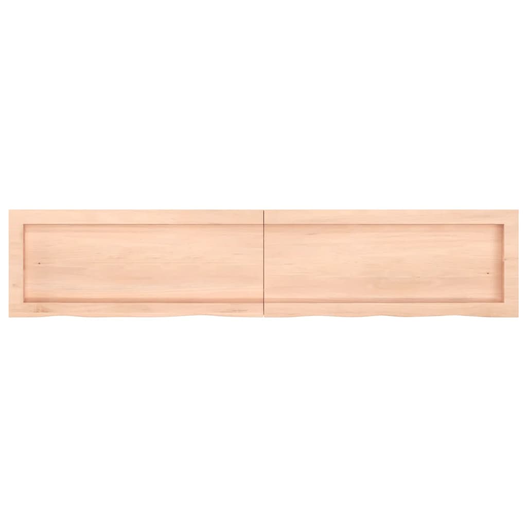 Étagère murale 140x30x(2-4) cm bois de chêne massif non traité