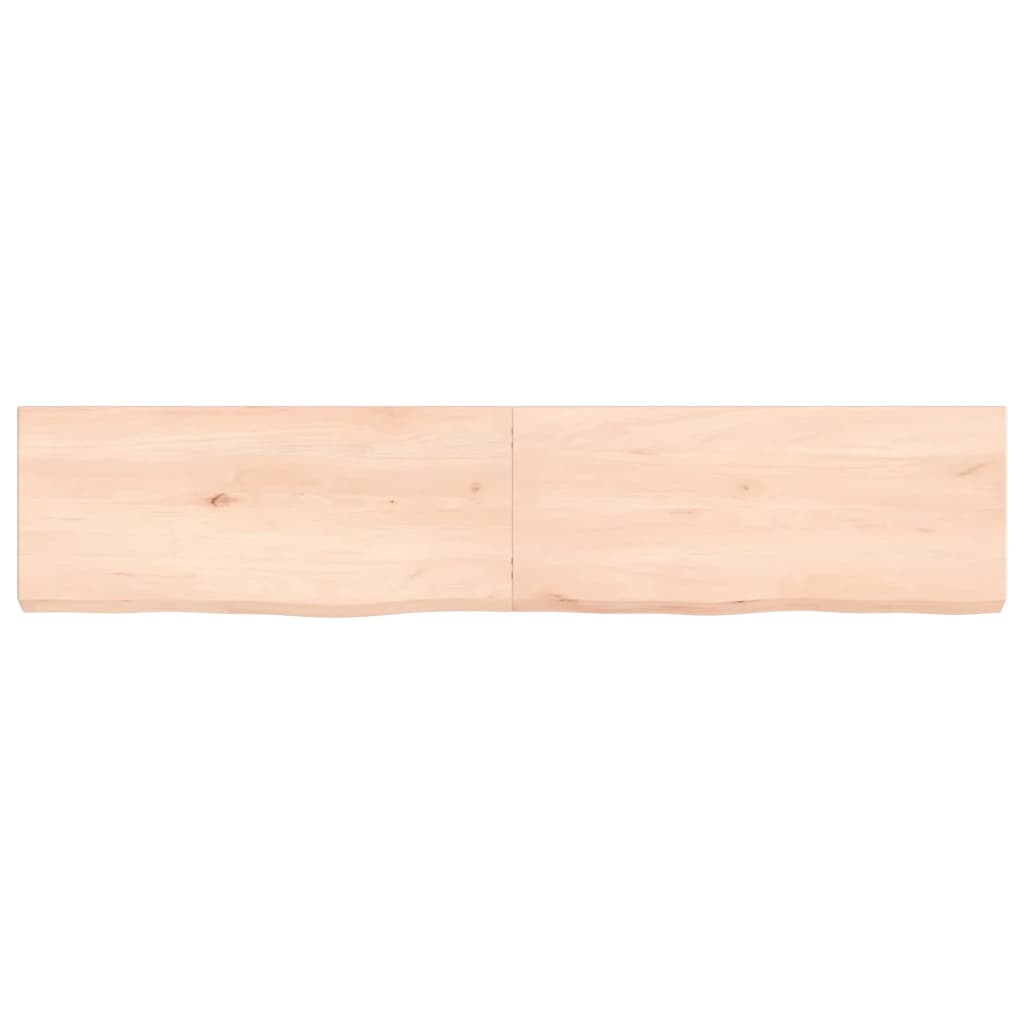 Étagère murale 140x30x(2-6) cm bois de chêne massif non traité