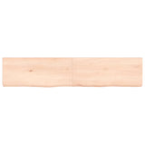 Étagère murale 140x30x(2-6) cm bois de chêne massif non traité