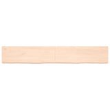 Étagère murale 180x30x(2-6) cm bois de chêne massif non traité