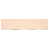 Étagère murale 180x40x(2-4) cm bois de chêne massif non traité