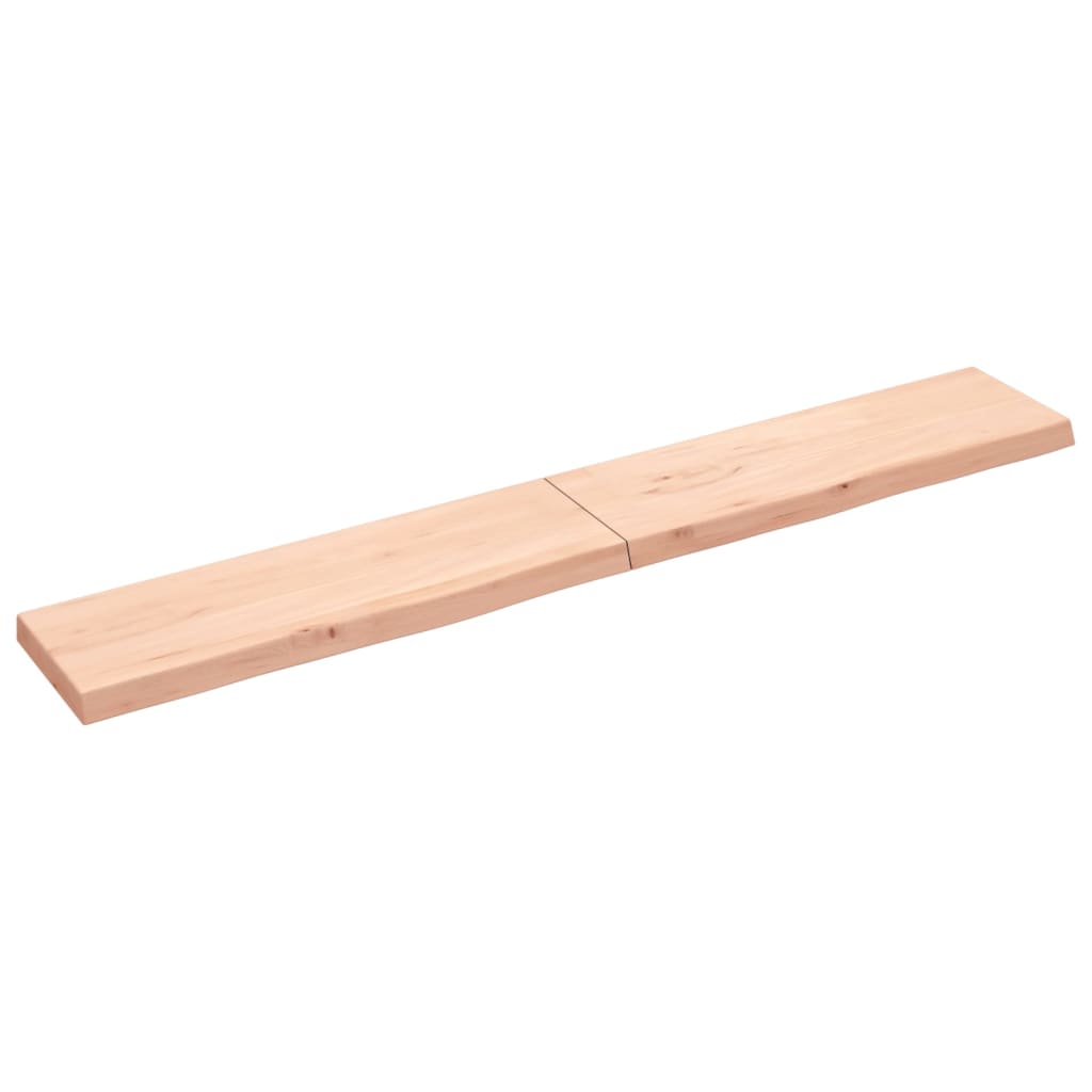 Étagère murale 200x30x(2-6) cm bois de chêne massif non traité