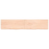 Étagère murale 200x40x(2-6) cm bois de chêne massif non traité