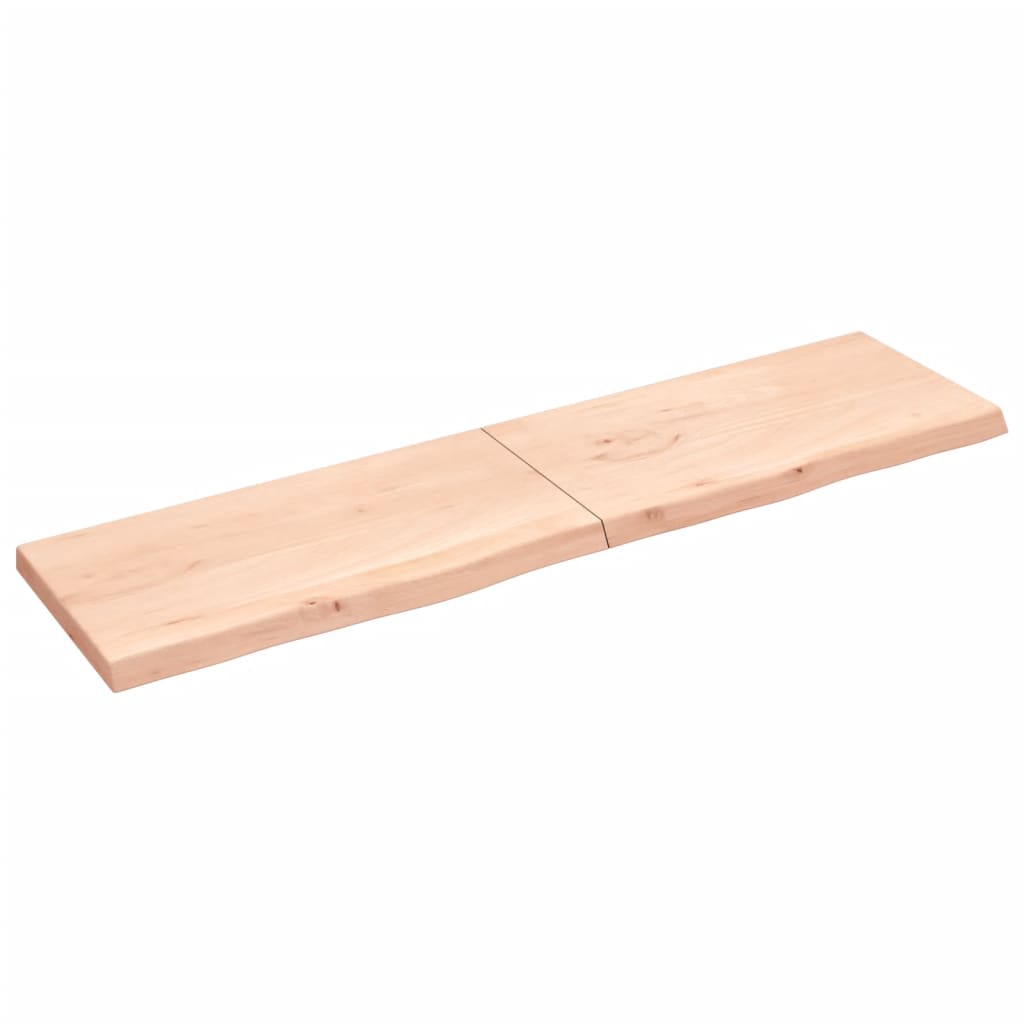 Étagère murale 200x50x(2-6) cm bois de chêne massif non traité