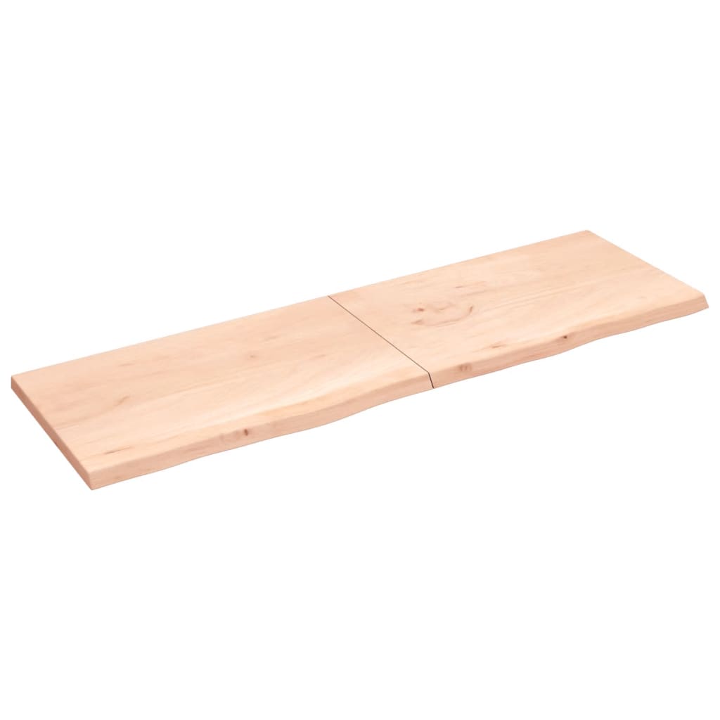 Étagère murale 200x60x(2-4) cm bois de chêne massif non traité