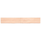 Étagère murale 220x30x(2-6) cm bois de chêne massif non traité