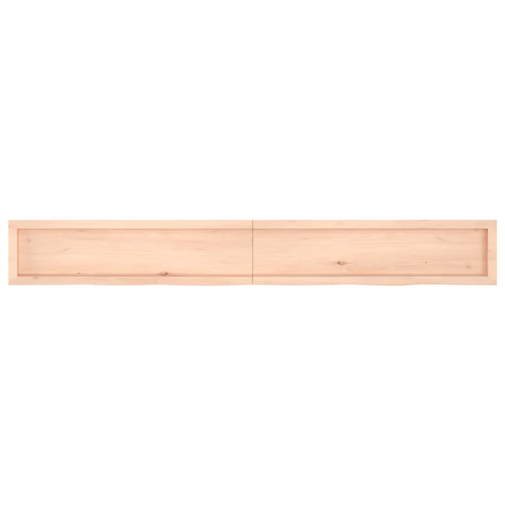 Étagère murale 220x30x(2-6) cm bois de chêne massif non traité