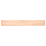 Étagère murale 220x30x(2-6) cm bois de chêne massif non traité