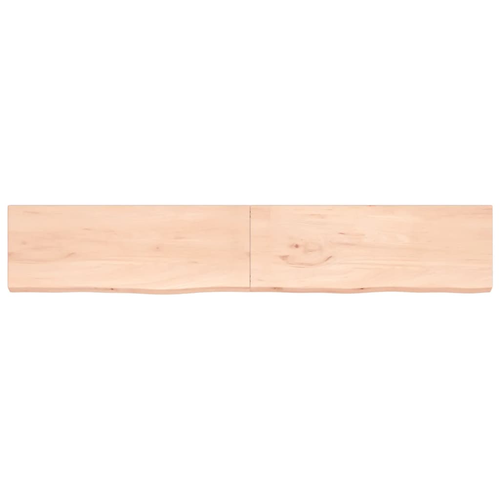 Étagère murale 220x40x(2-4) cm bois de chêne massif non traité