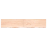 Étagère murale 220x40x(2-4) cm bois de chêne massif non traité