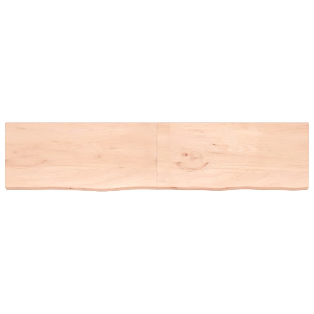 Étagère murale 220x50x(2-4) cm bois de chêne massif non traité