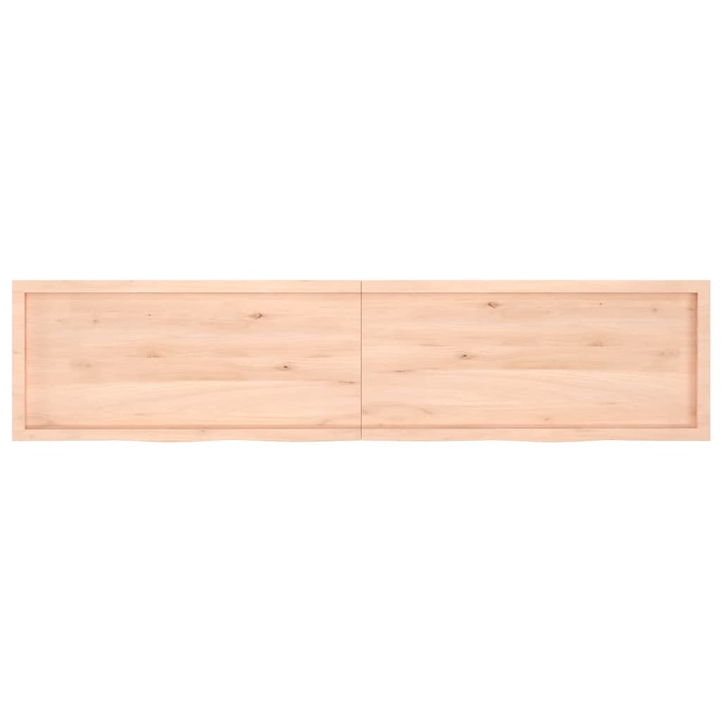 Étagère murale 220x50x(2-4) cm bois de chêne massif non traité