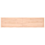 Étagère murale 220x50x(2-4) cm bois de chêne massif non traité