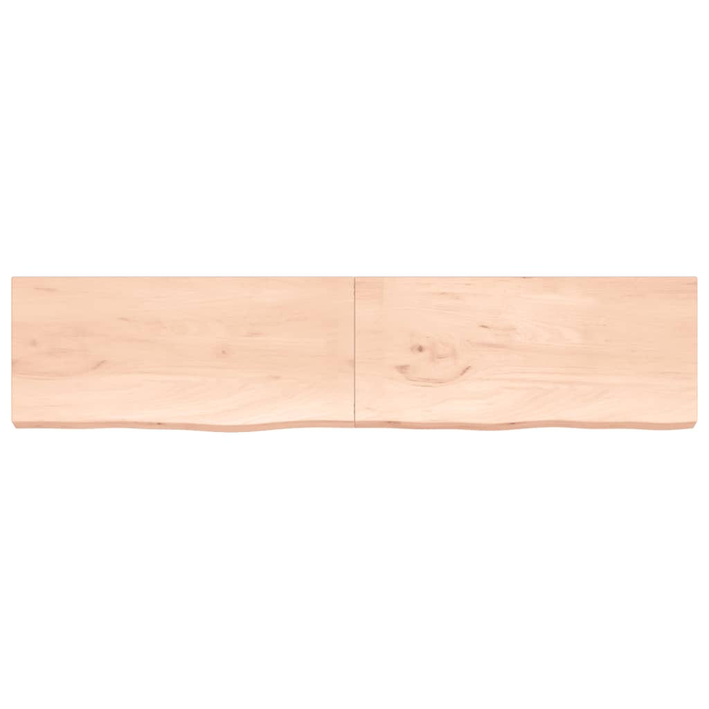 Étagère murale 220x50x(2-6) cm bois de chêne massif non traité