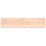 Étagère murale 220x50x(2-6) cm bois de chêne massif non traité