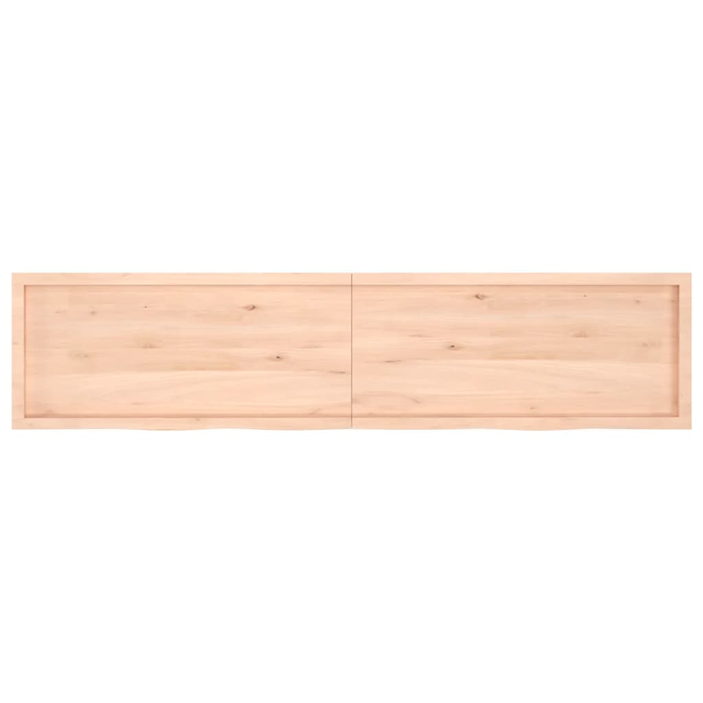 Étagère murale 220x50x(2-6) cm bois de chêne massif non traité