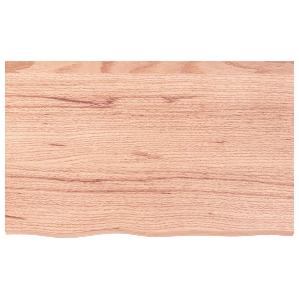 Étagère murale marron clair 80x50x2 cm bois chêne massif traité