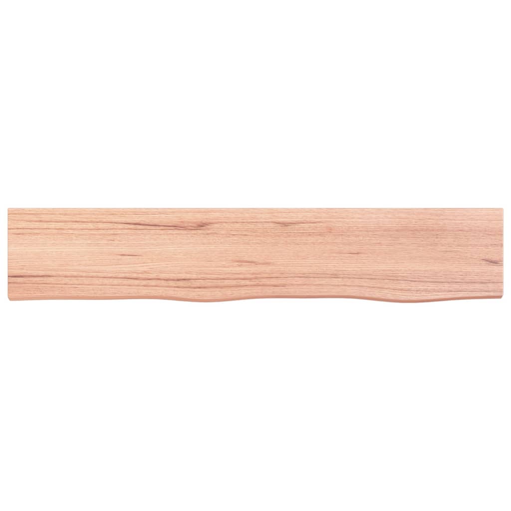 Étagère murale marron clair 100x20x4cm bois chêne massif traité