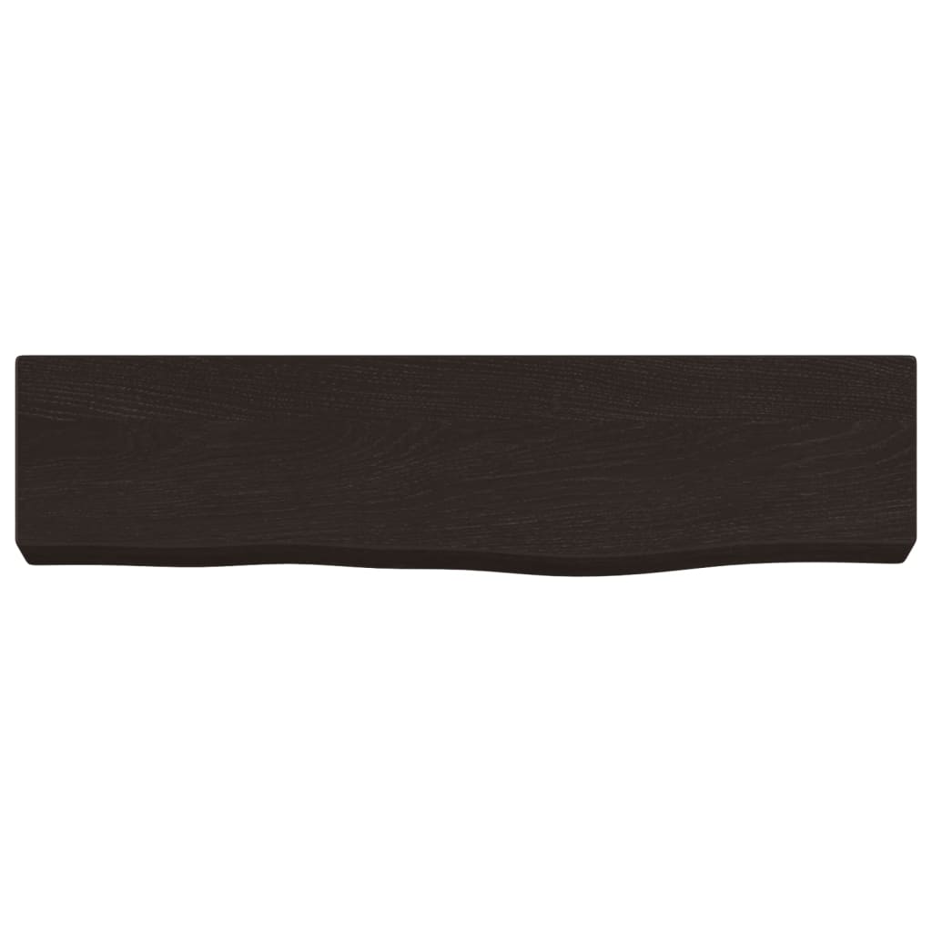 Étagère murale marron foncé 40x10x4 cm bois chêne massif traité