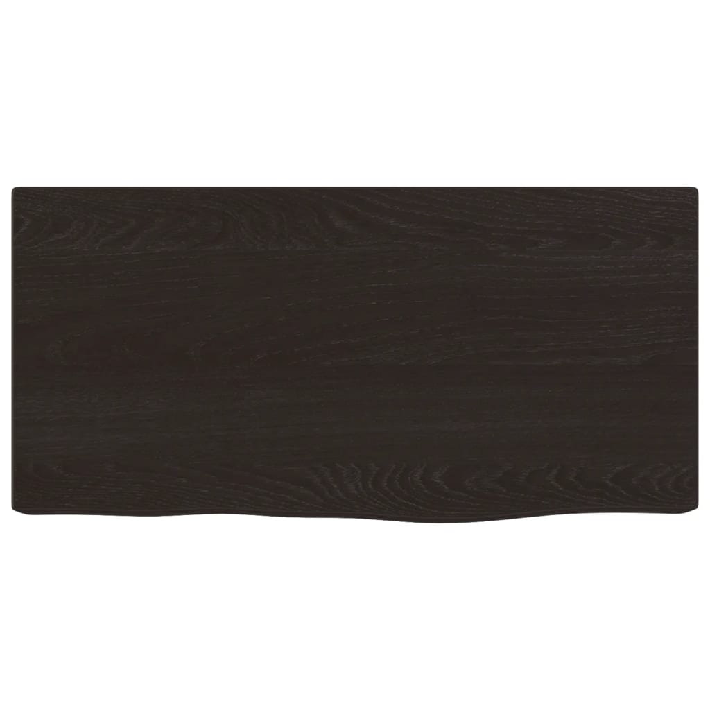 Étagère murale marron foncé 40x20x6 cm bois chêne massif traité