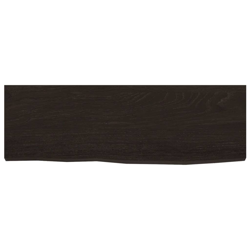 Étagère murale marron foncé 60x20x2 cm bois chêne massif traité