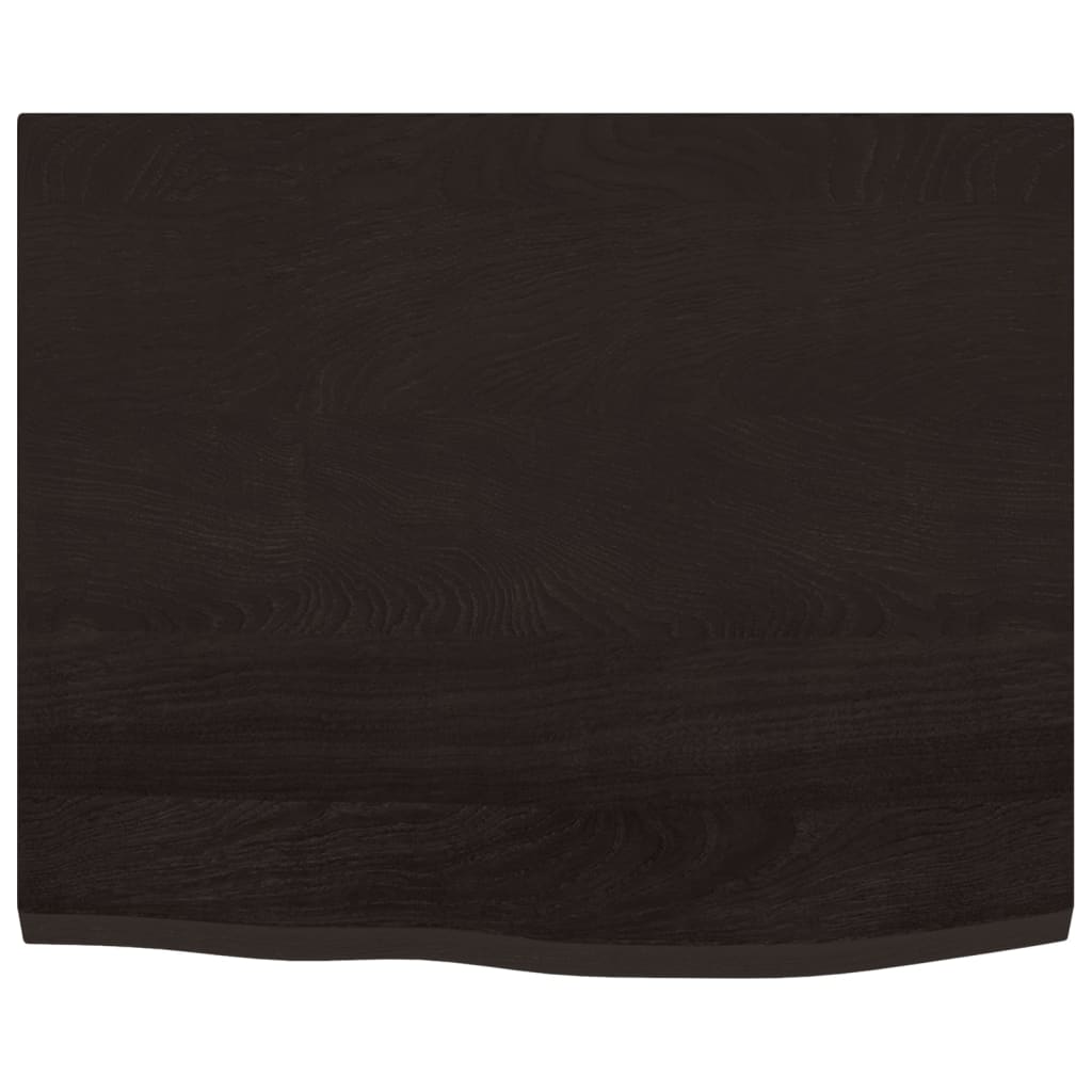 Étagère murale marron foncé 60x50x2 cm bois chêne massif traité