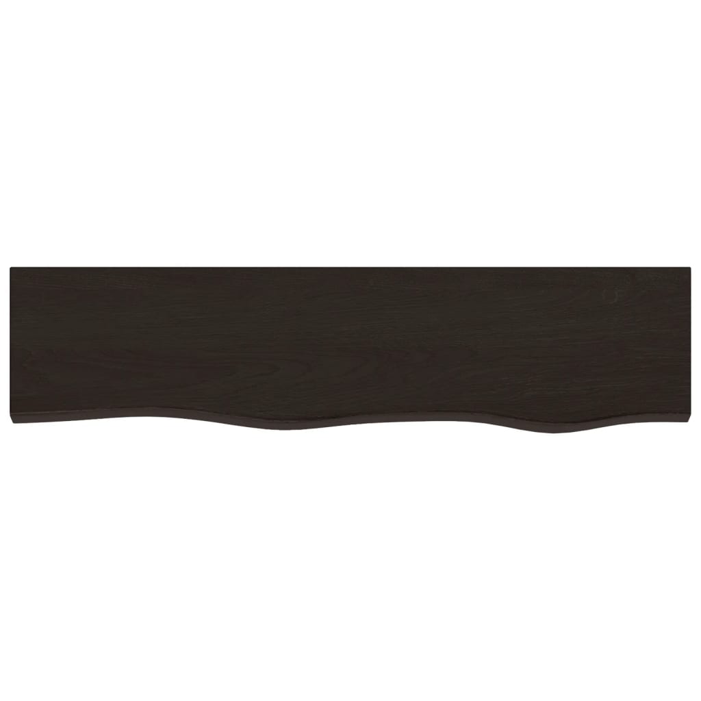 Étagère murale marron foncé 80x20x4 cm bois chêne massif traité