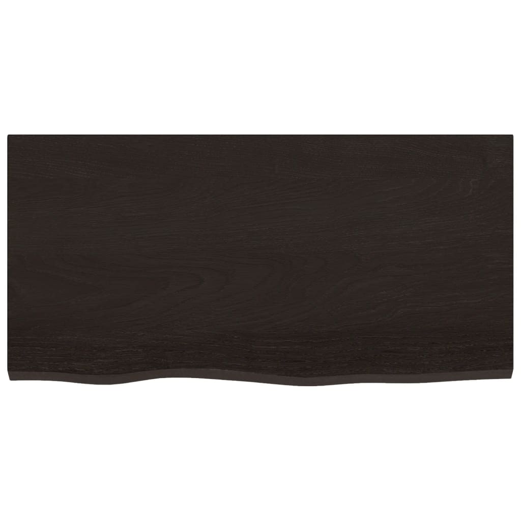 Étagère murale marron foncé 80x40x2 cm bois chêne massif traité