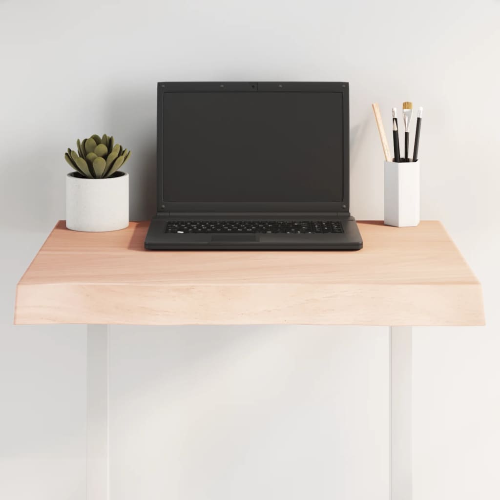 Untreated solid wood table top with matching border