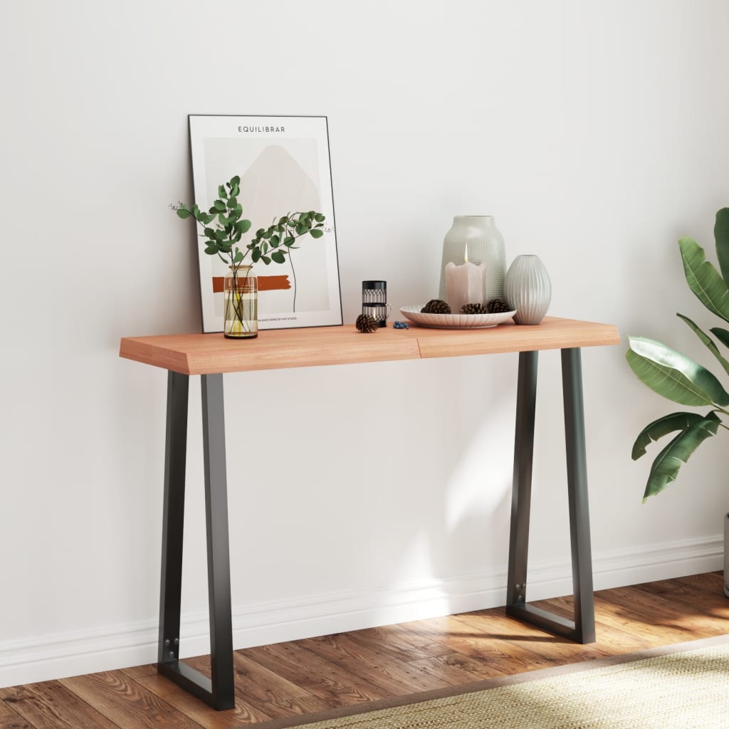 Treated solid wood table top with matching border