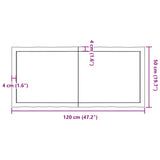 Dessus de table bois massif traité bordure assortie