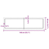 Dessus de table bois massif traité bordure assortie