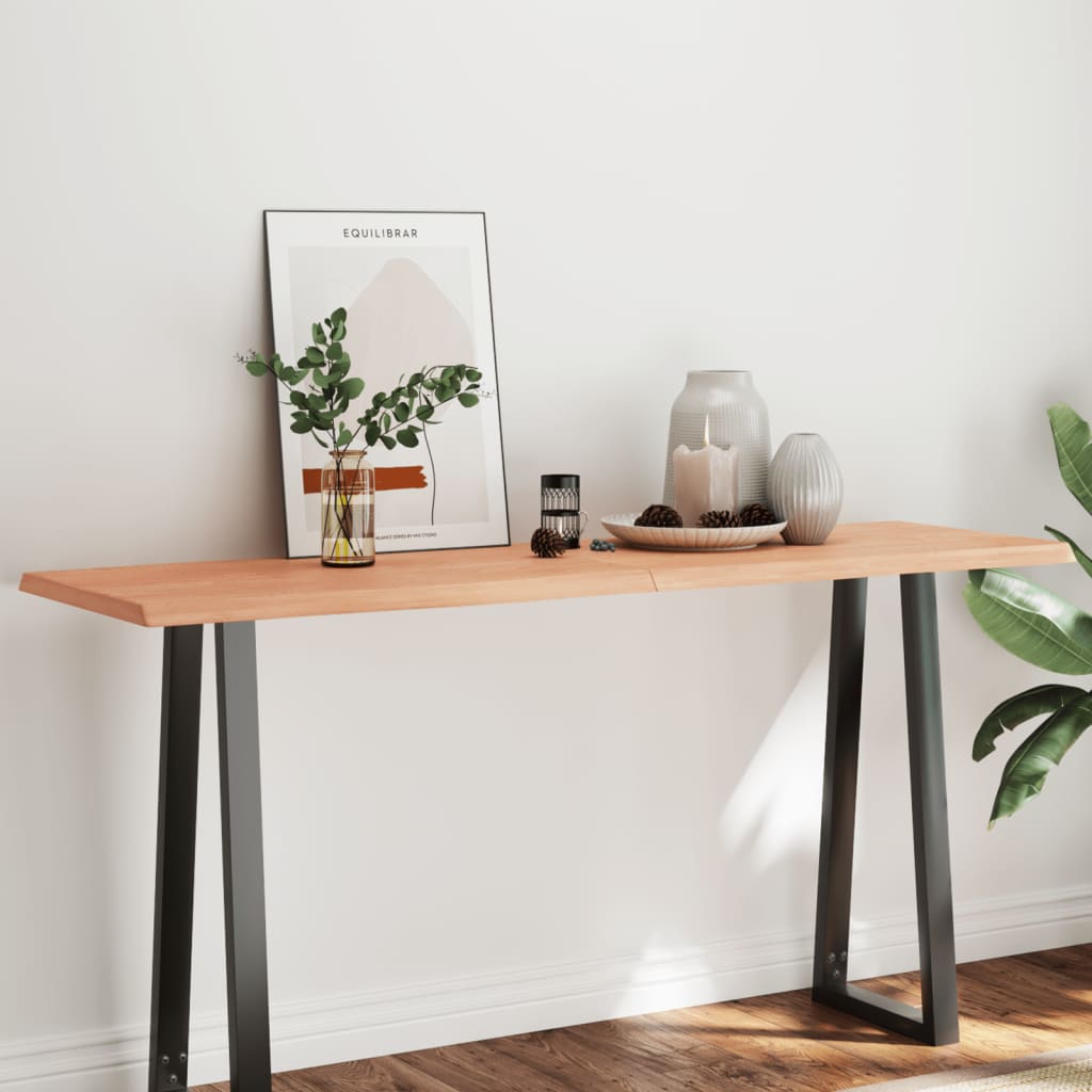 Dessus de table bois massif traité bordure assortie