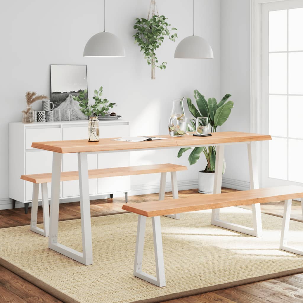 Dessus de table bois massif traité bordure assortie