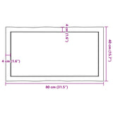 Dessus de table bois massif traité bordure assortie