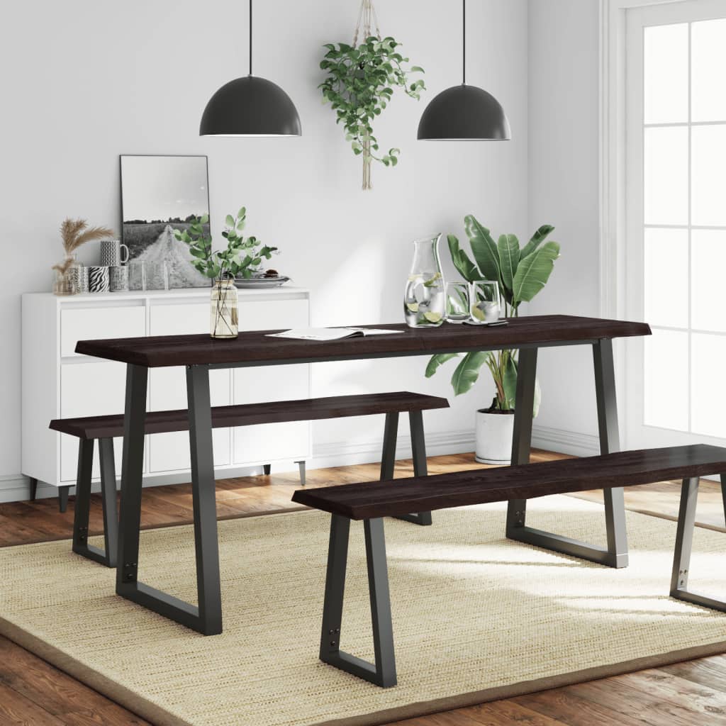 Dessus de table bois massif traité bordure assortie