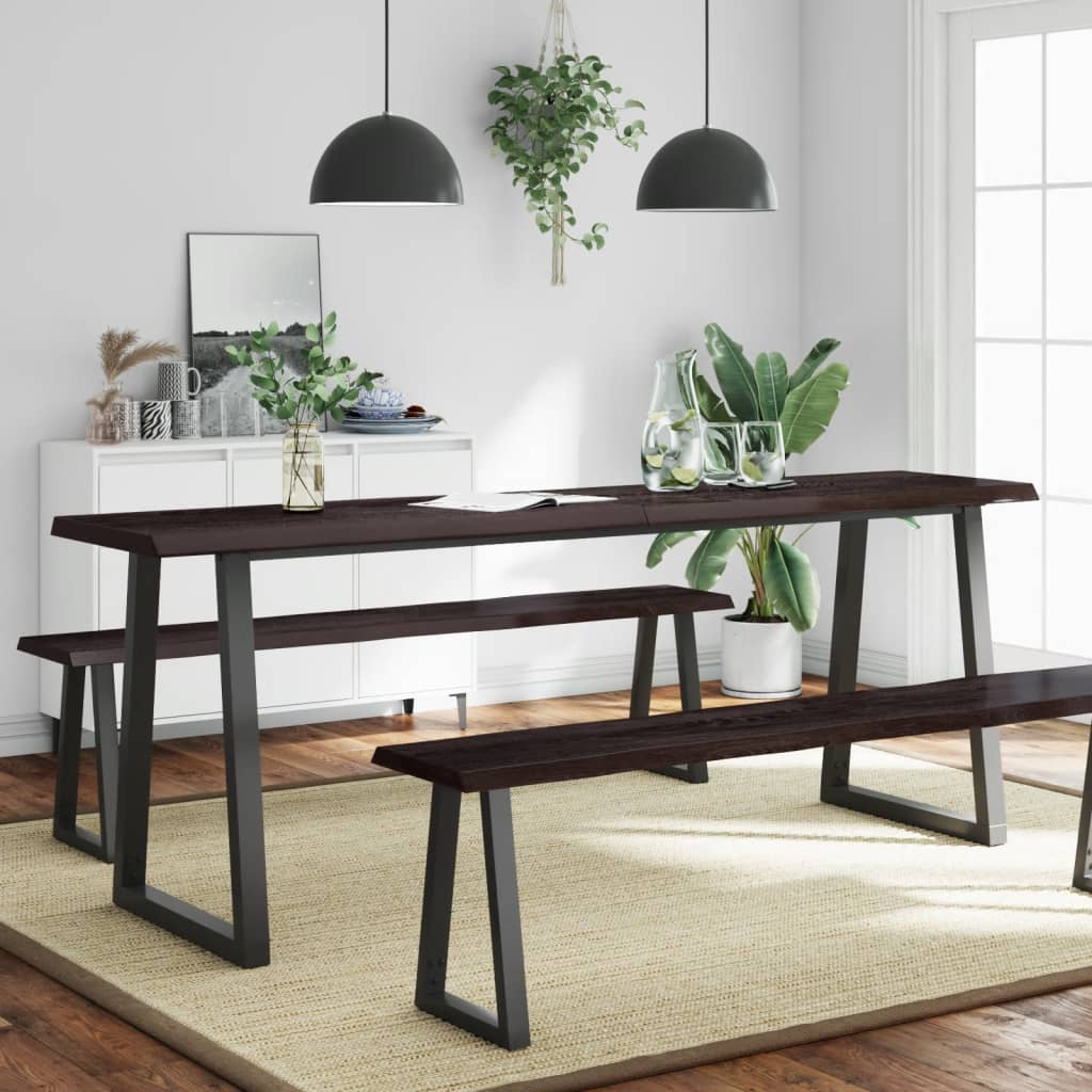 Dessus de table bois massif traité bordure assortie