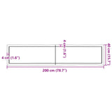 Dessus de table bois massif traité bordure assortie