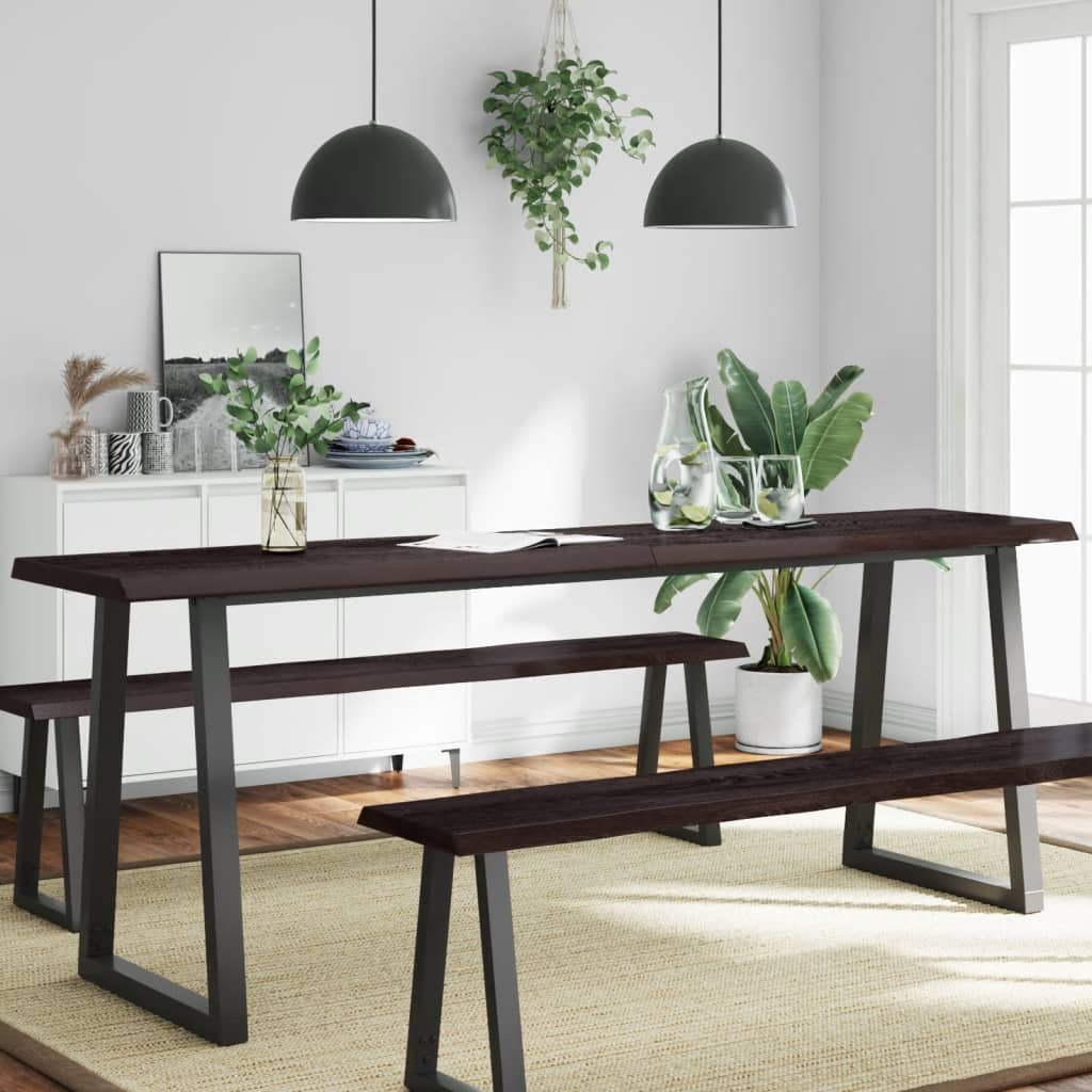 Dessus de table bois massif traité bordure assortie