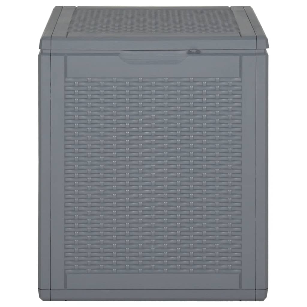 Boîte de rangement de jardin gris PP rotin 90 L