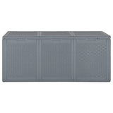 Boîte de rangement de jardin gris PP rotin 270 L