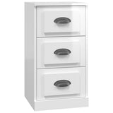 3 pcs sideboards white gloss engineered wood