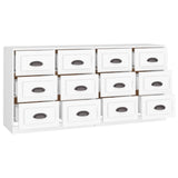 Buffets 2 pcs blanc bois d'ingénierie