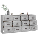 Sideboards 2 pcs concrete gray engineered wood