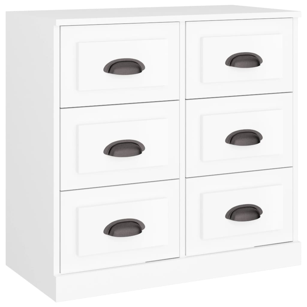 Buffets 3 pcs Blanc Bois d'ingénierie